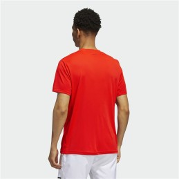 T-shirt de Futebol Adidas CLUB 3STR TEE Vermelho