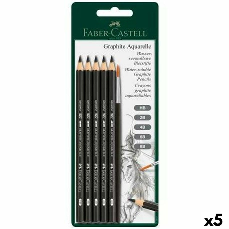 Conjunto de Lápis Faber-Castell Aguarela (5 Unidades)