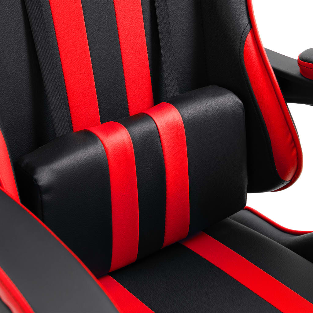 vidaXL Cadeira de gaming couro artificial vermelho