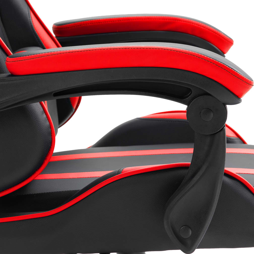 vidaXL Cadeira de gaming couro artificial vermelho