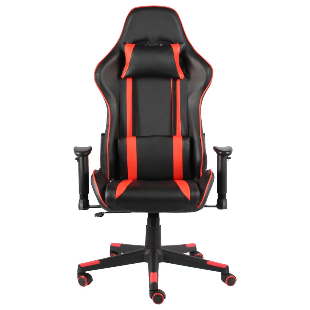 vidaXL Cadeira de gaming giratória PVC vermelho