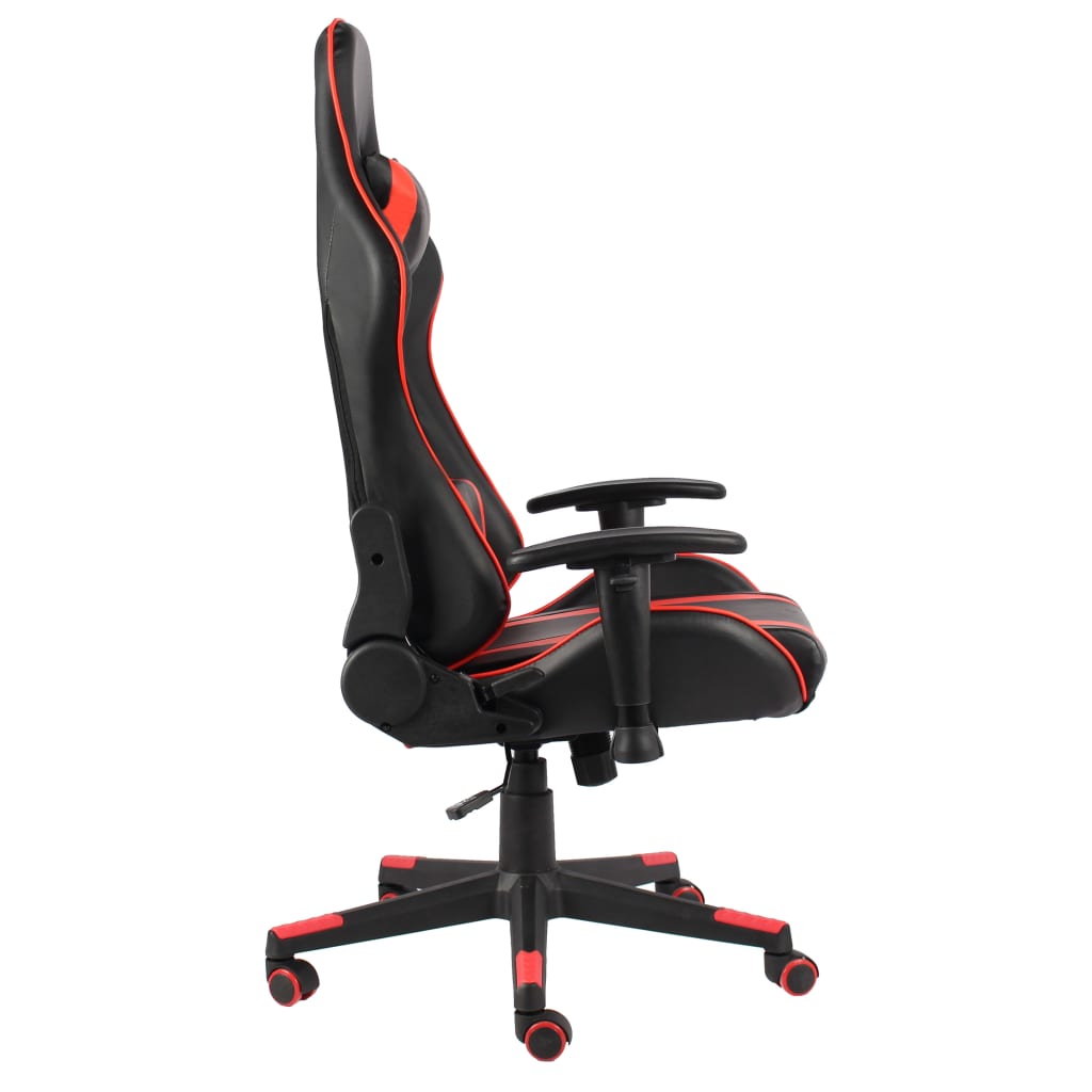 vidaXL Cadeira de gaming giratória PVC vermelho