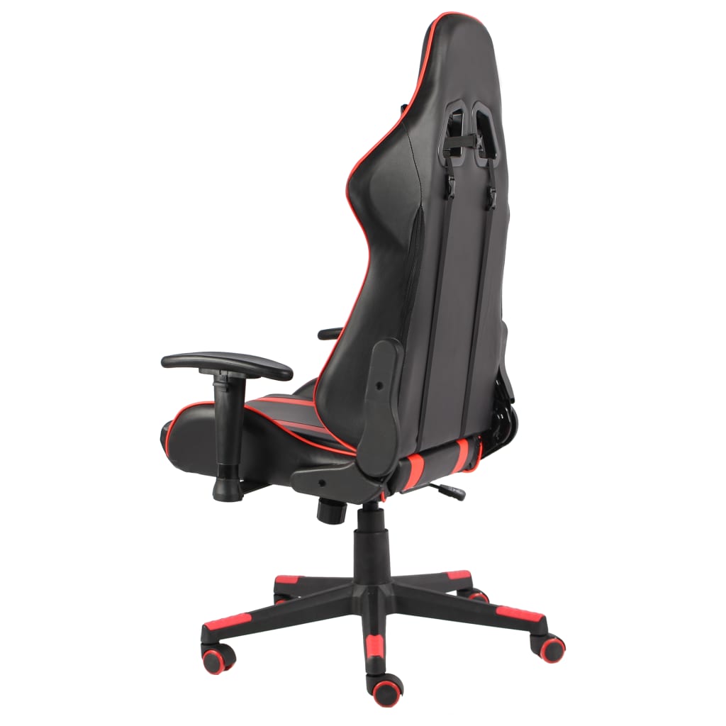 vidaXL Cadeira de gaming giratória PVC vermelho