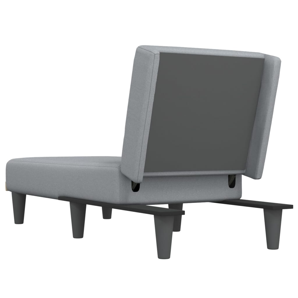 vidaXL Chaise longue tecido cinzento-claro