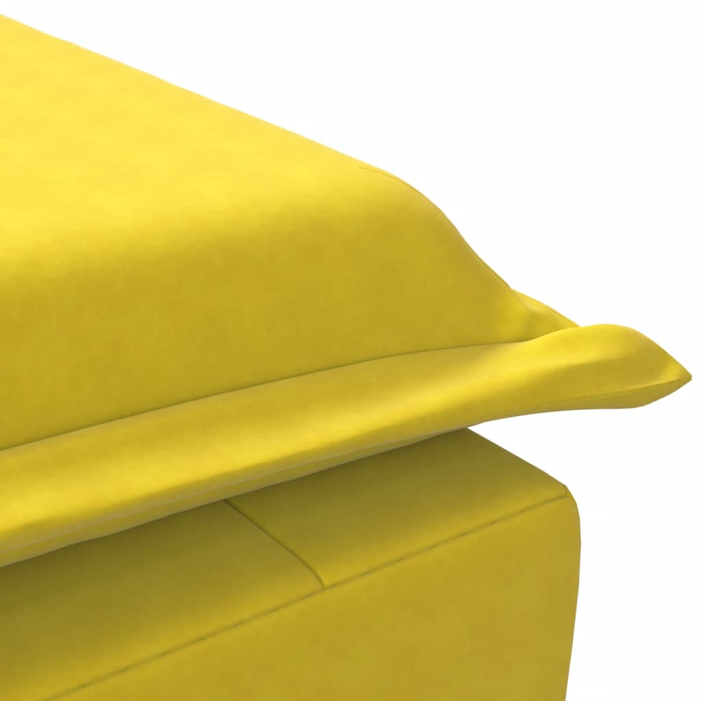 vidaXL Chaise lounge de massagem com rolo veludo amarelo