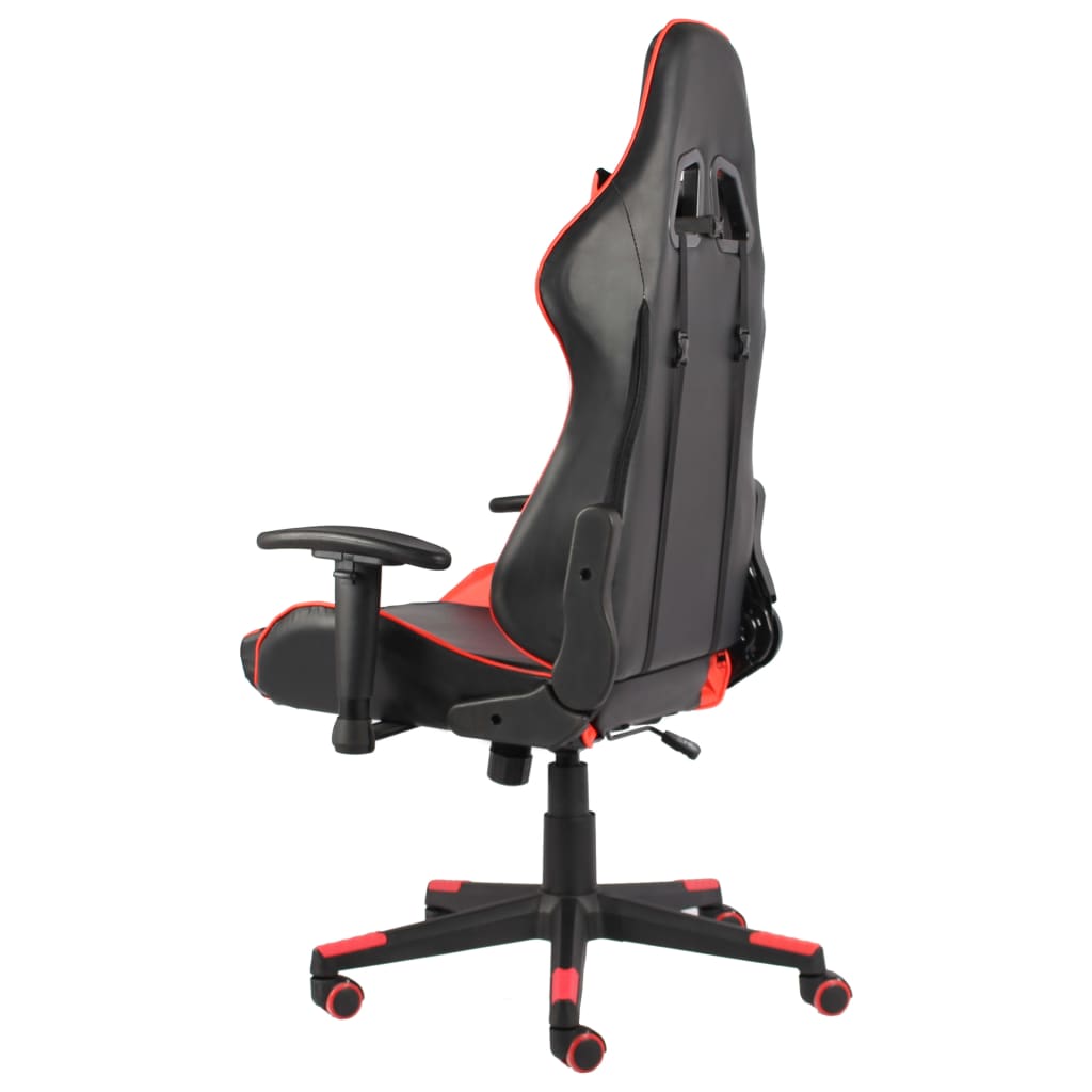 vidaXL Cadeira de gaming giratória PVC vermelho