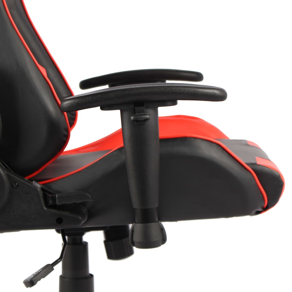 vidaXL Cadeira de gaming giratória PVC vermelho