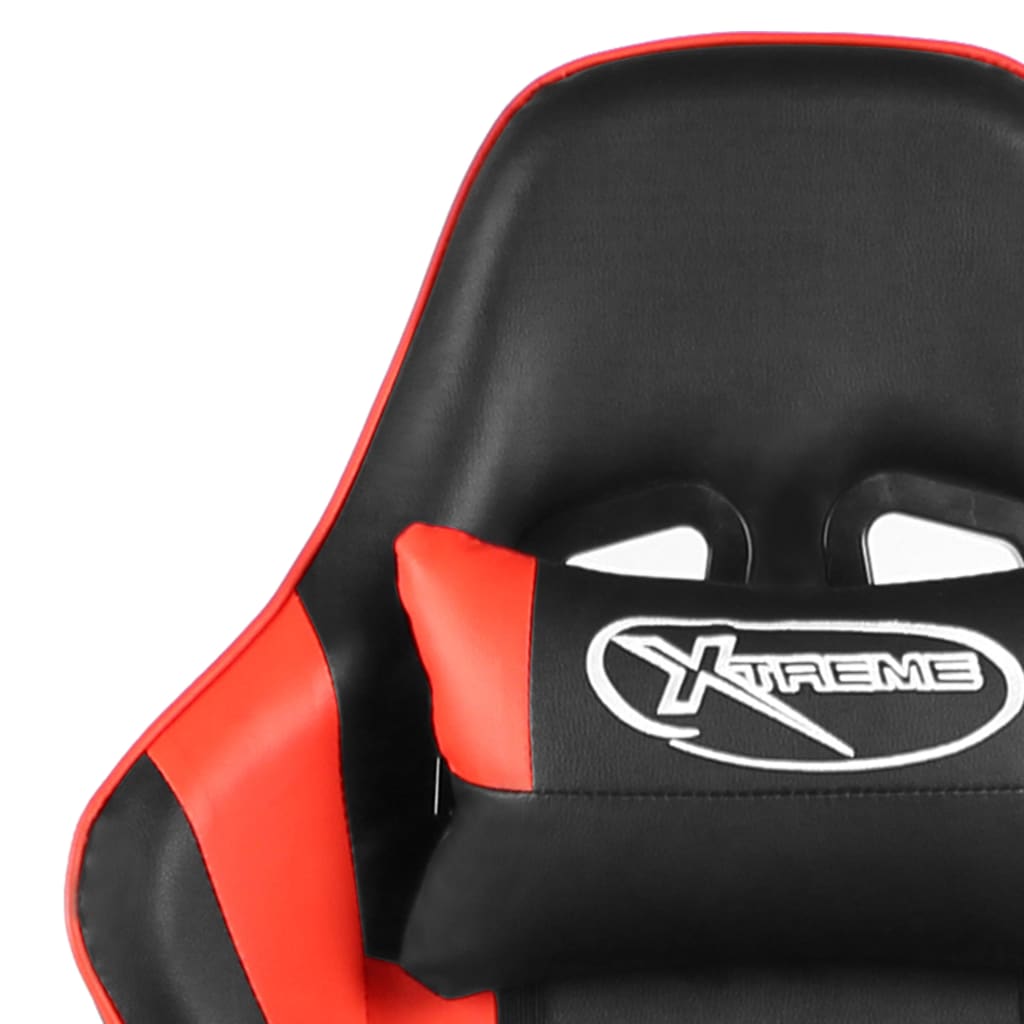 vidaXL Cadeira de gaming giratória PVC vermelho