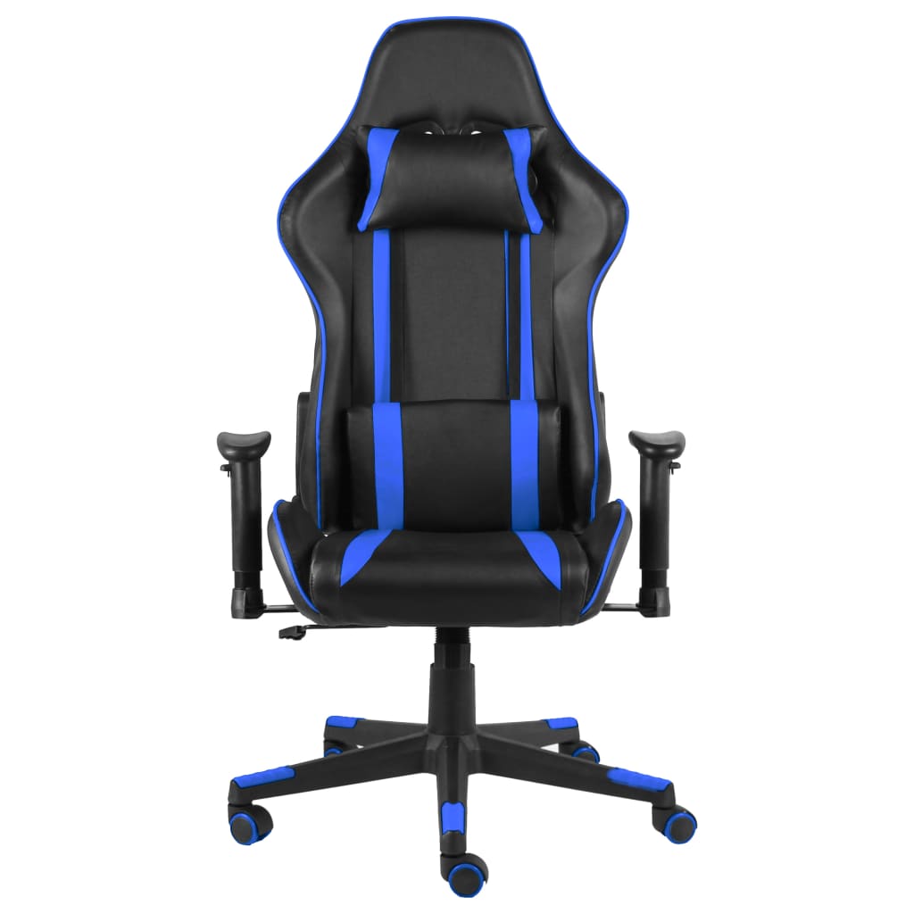 vidaXL Cadeira de gaming giratória PVC azul