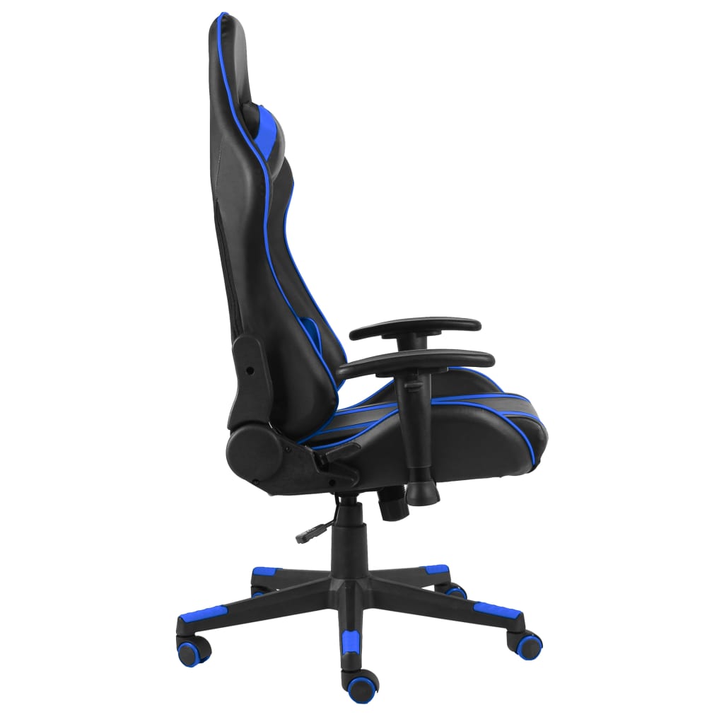 vidaXL Cadeira de gaming giratória PVC azul