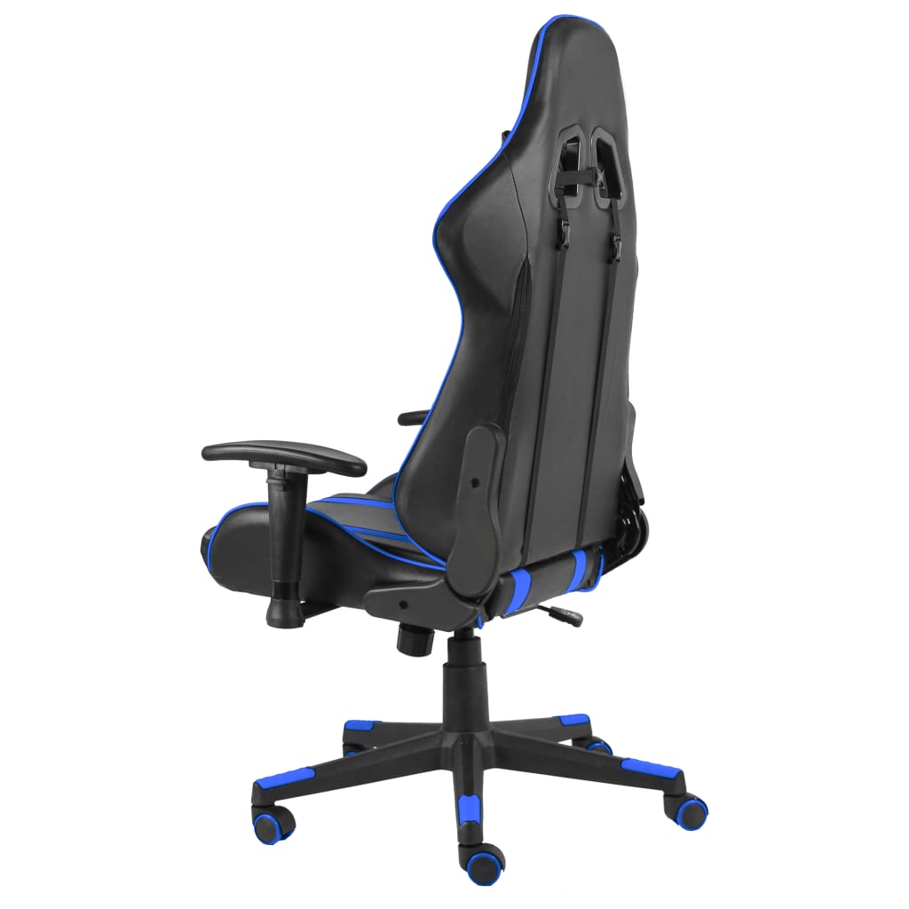 vidaXL Cadeira de gaming giratória PVC azul