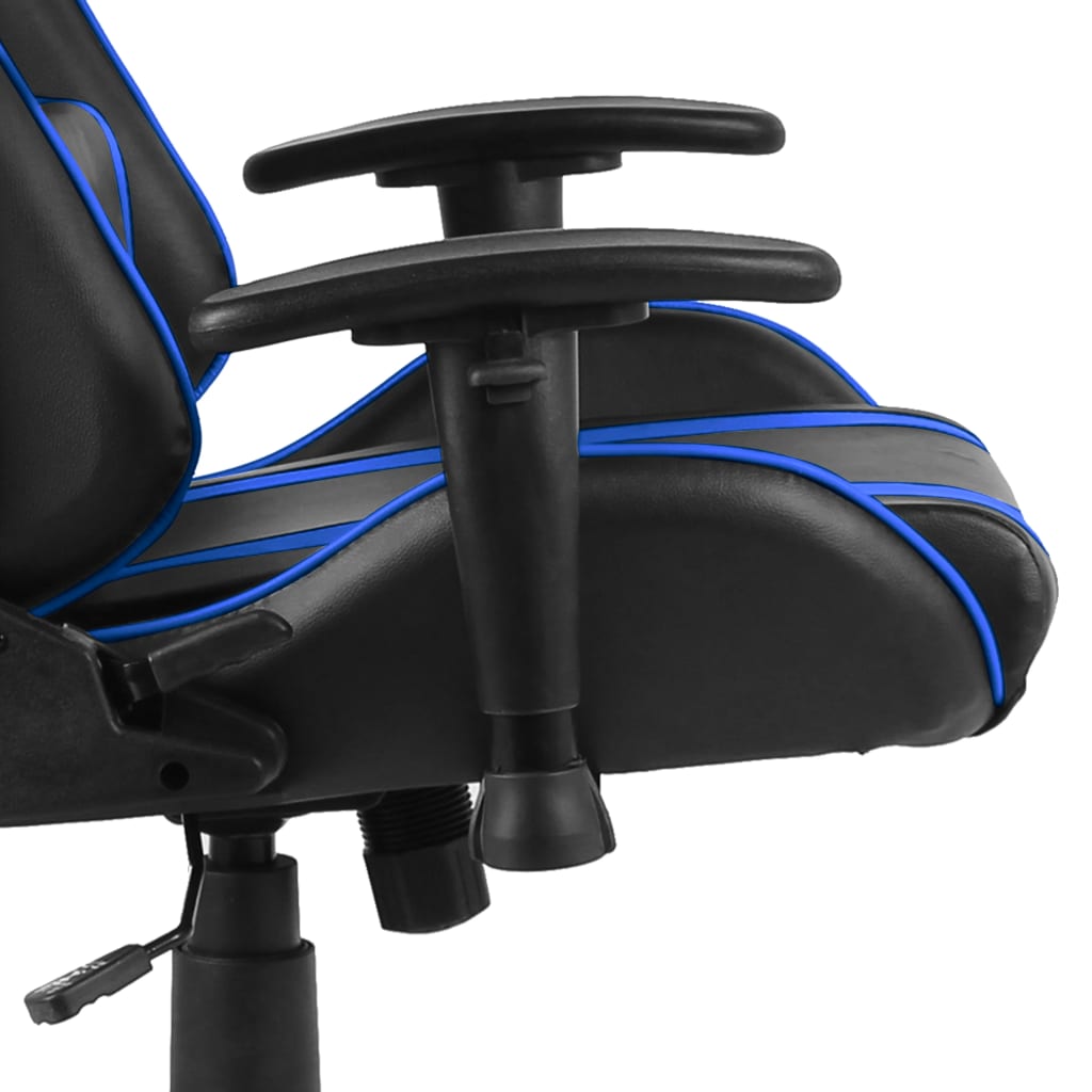 vidaXL Cadeira de gaming giratória PVC azul