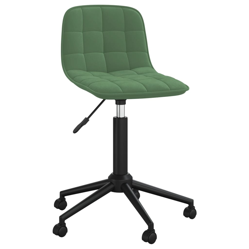 vidaXL Cadeiras de jantar giratorias 2 pcs veludo verde-escuro