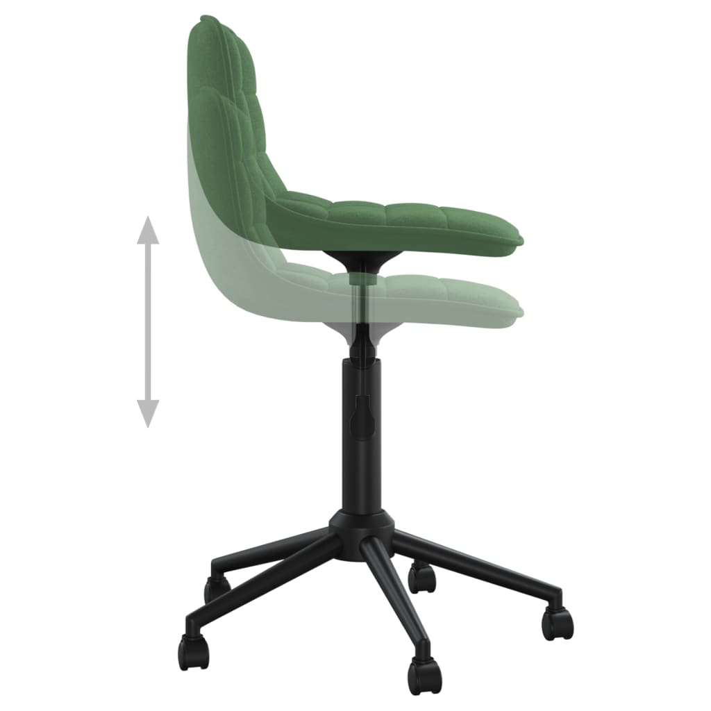 vidaXL Cadeiras de jantar giratorias 2 pcs veludo verde-escuro