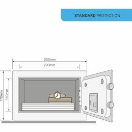 Yale|Cofre com Fecho Eletrónico Yale YSV/170/DB2 3,8 L 17 x 23 x 17 cm Preto