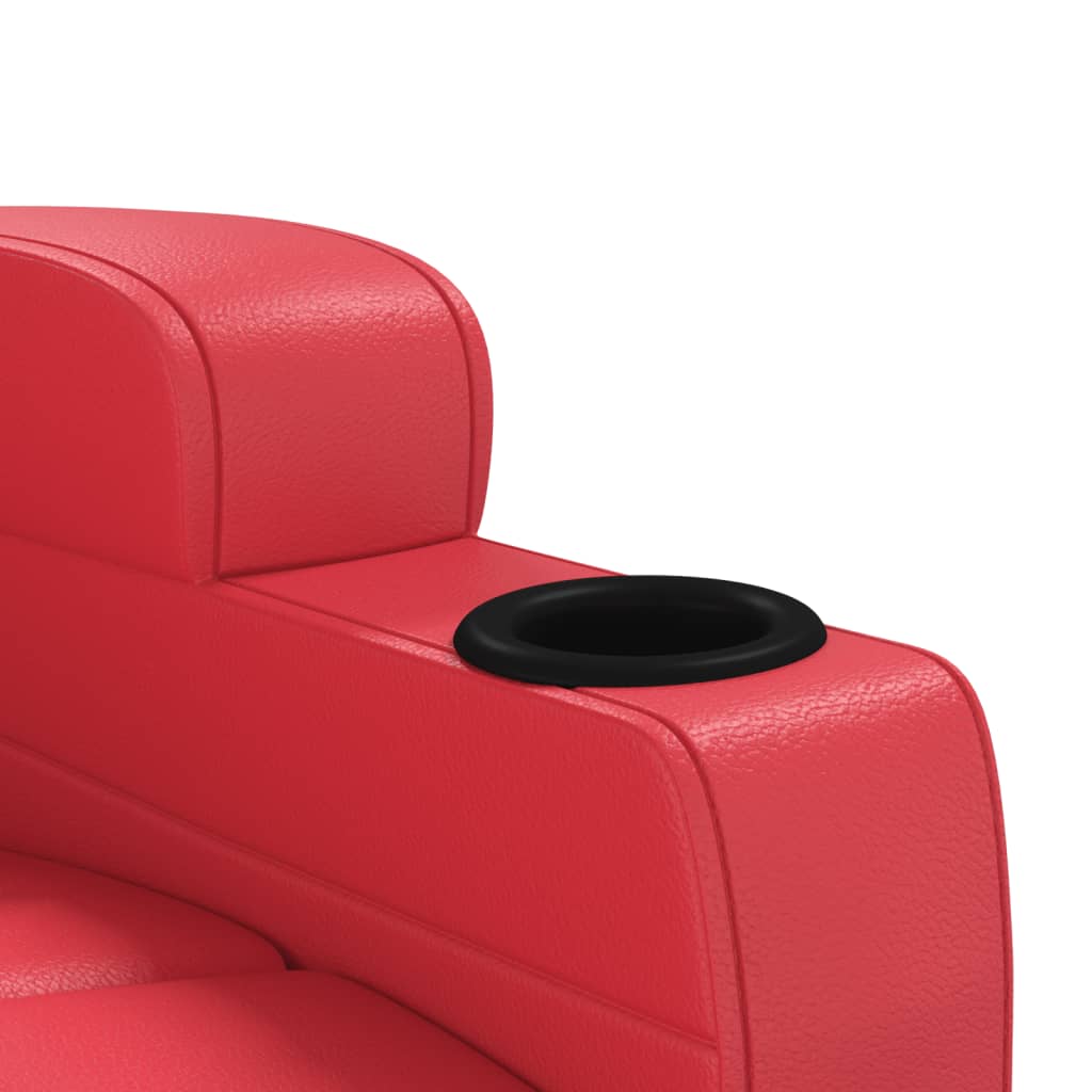 vidaXL Cadeira de massagens couro artificial vermelho