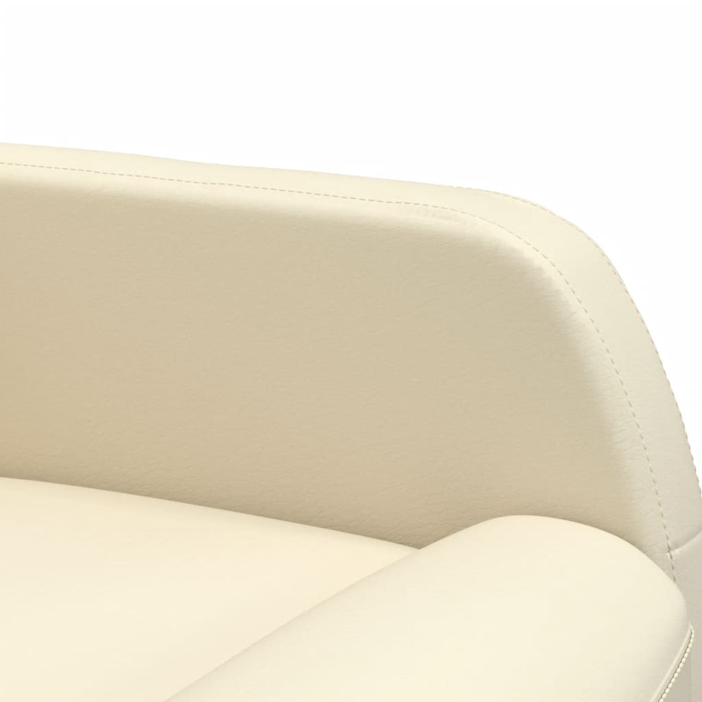 vidaXL Poltrona de massagens elétrica couro artificial branco