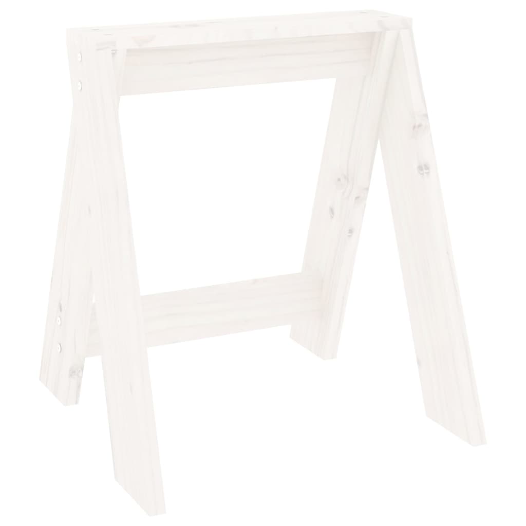 vidaXL Bancos 2 pcs 40x40x45 cm pinho maciço branco