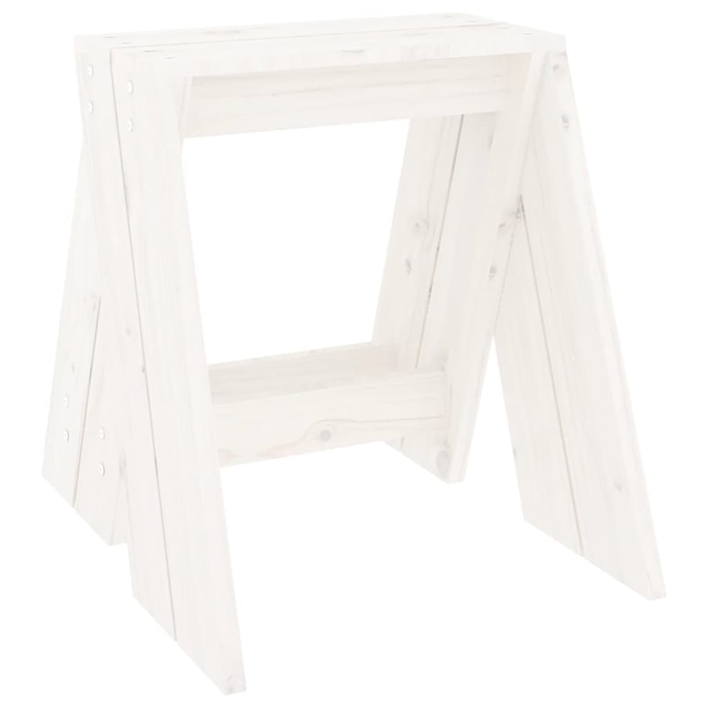 vidaXL Bancos 2 pcs 40x40x45 cm pinho maciço branco