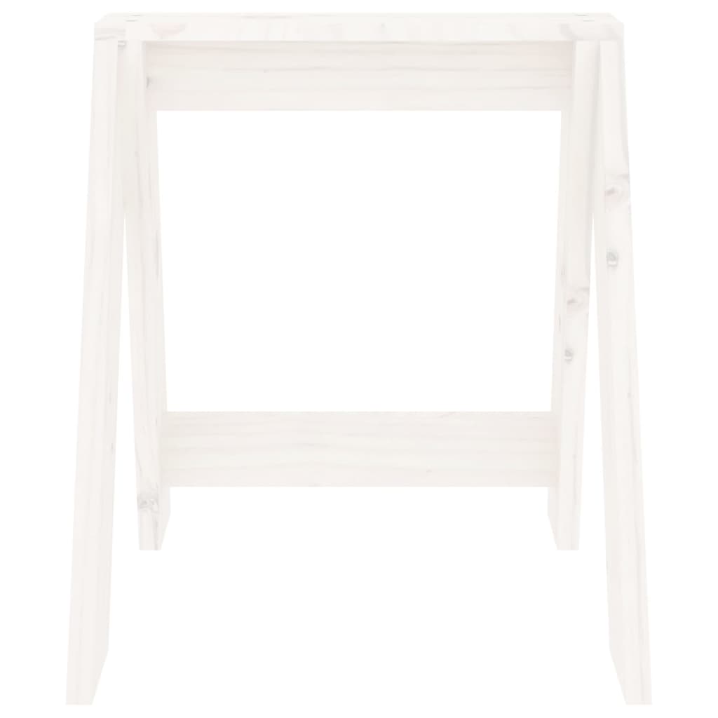 vidaXL Bancos 2 pcs 40x40x45 cm pinho maciço branco