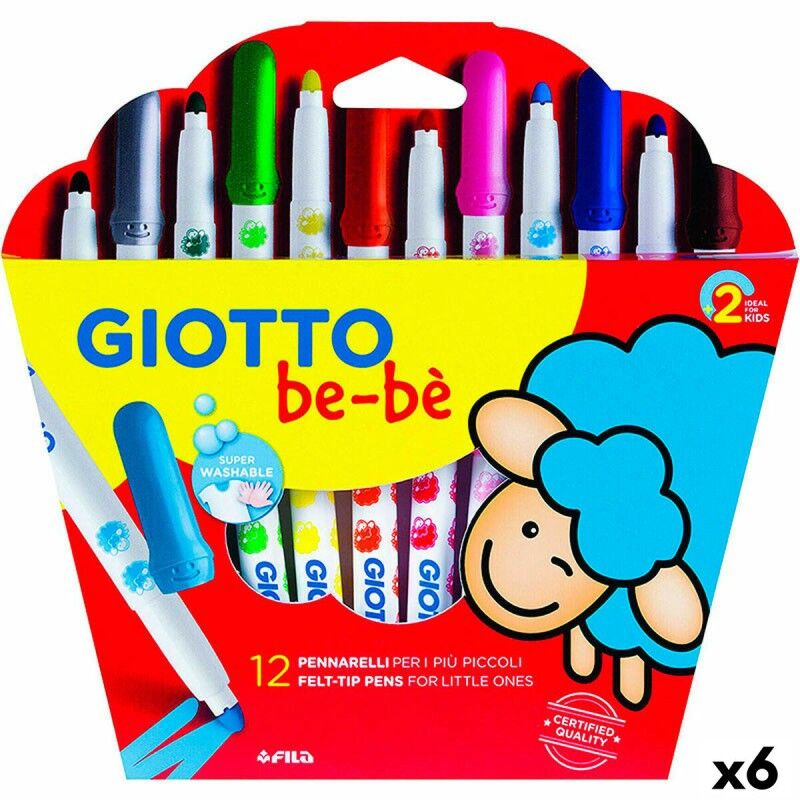 Giotto|Conjunto de Canetas de Feltro Giotto BE-BÉ Multicolor (6 Unidades)