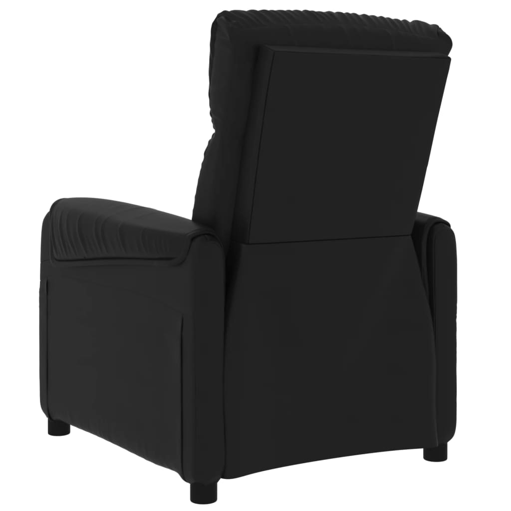 vidaXL Poltrona de massagens couro artificial preto