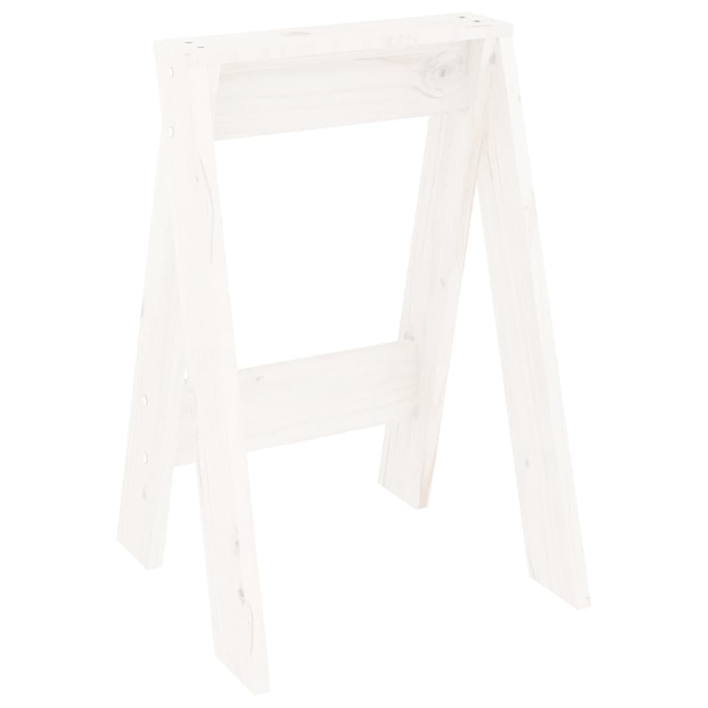 vidaXL Bancos 2 pcs 40x40x60 cm pinho maciço branco