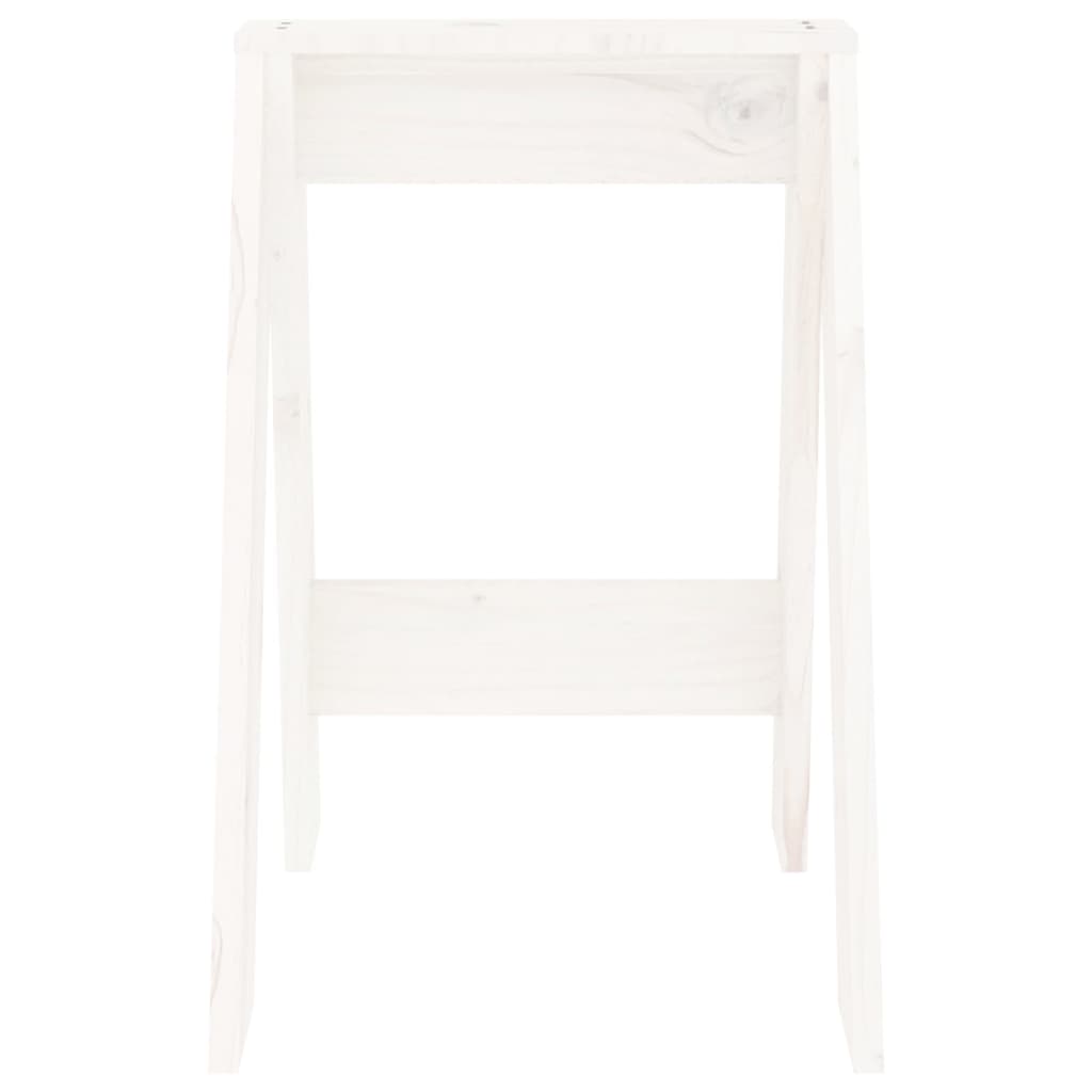 vidaXL Bancos 2 pcs 40x40x60 cm pinho maciço branco