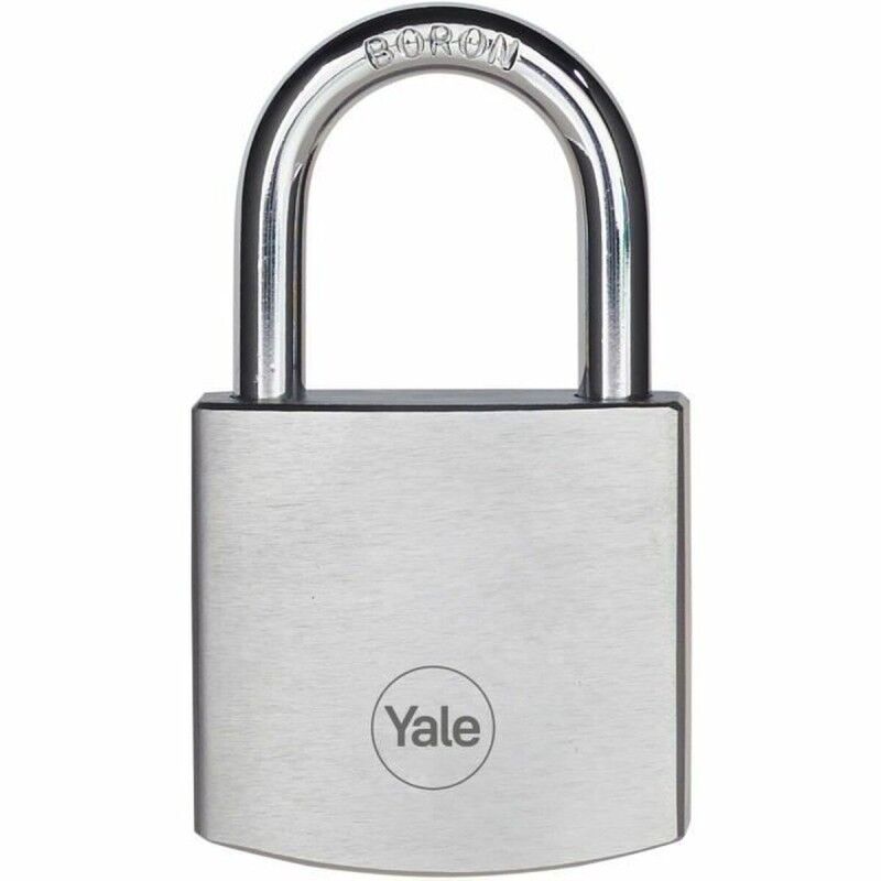 Yale|Cadeado com chave Yale Latão Aço Retangular Prateado Yale|Cadeado com chave Yale Latão Aço Retangular Prateado