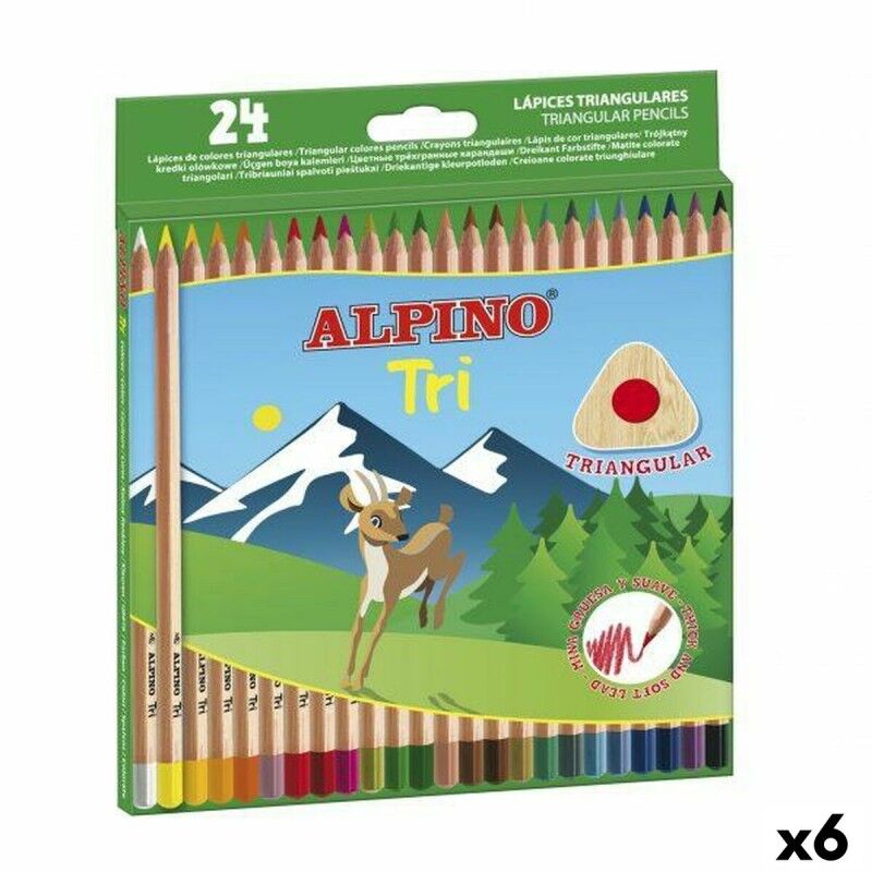 Alpino|Lápis de cores Alpino Tri Multicolor (6 Unidades)