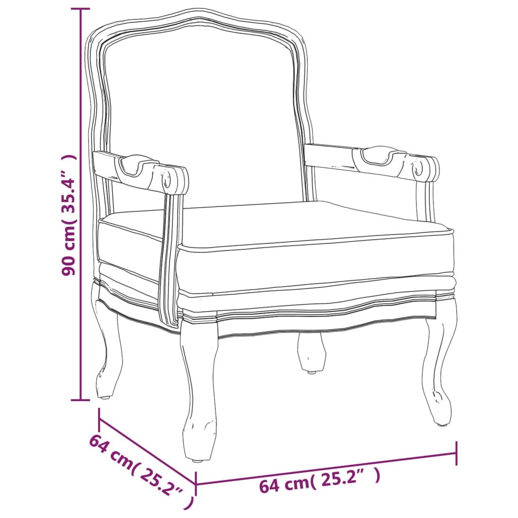 vidaXL Cadeirão 64x64x90 cm tecido cinzento-escuro