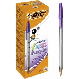 Bic|Conjunto de Canetas Bic Cristal Fun Violeta 1,6 mm (18 Unidades)