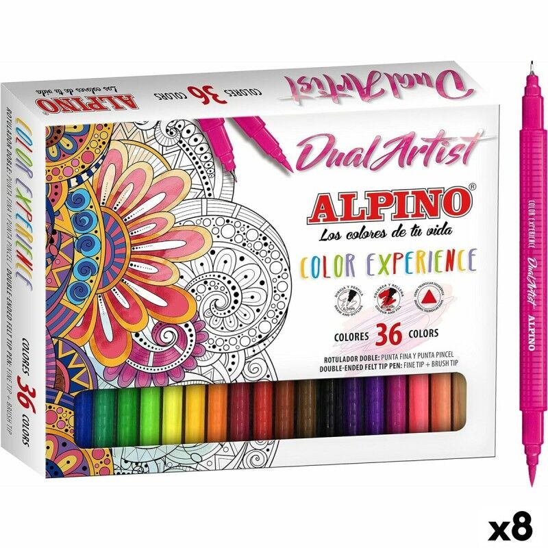 Alpino|Conjunto de Canetas de Feltro Alpino Dual Artist Multicolor (8 Unidades) Alpino|Conjunto de Canetas de Feltro Alpino Dual Artist Multicolor (8 Unidades)