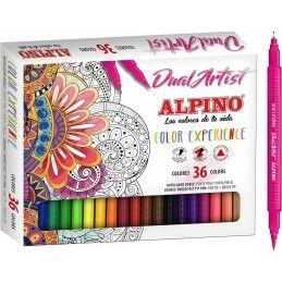 Alpino|Conjunto de Canetas de Feltro Alpino Dual Artist Multicolor (8 Unidades)