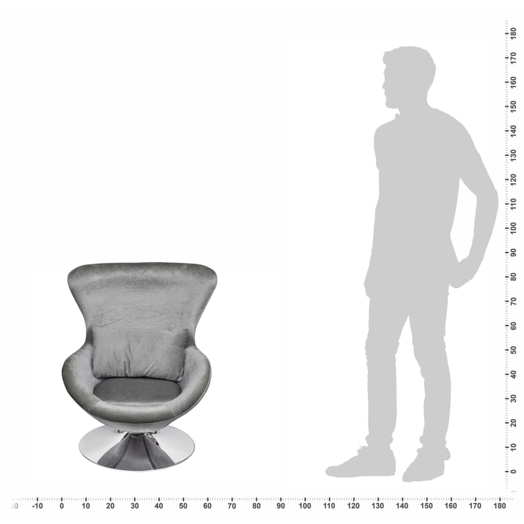 vidaXL Poltrona com forma de ovo prateado