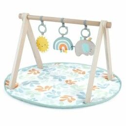 Ingenuity|Cadeira de baloiço Ingenuity Compact Swing - Hugs & Hoots Branco Cinzento
