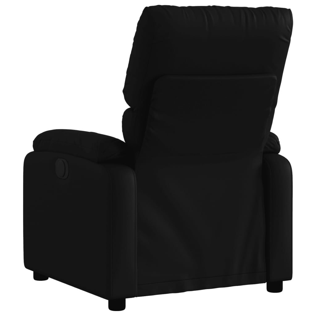 vidaXL Poltrona de massagens reclinável couro artificial preto