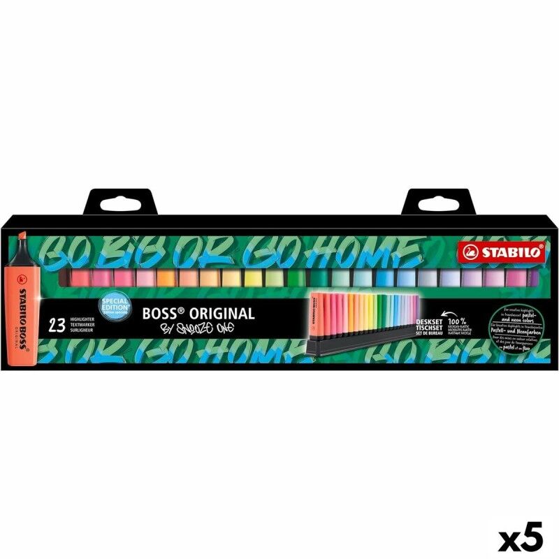 Stabilo|Conjunto de Marcadores Fluorescentes Stabilo Boss Snooze Multicolor (5 Unidades) Stabilo|Conjunto de Marcadores Fluorescentes Stabilo Boss Snooze Multicolor (5 Unidades)