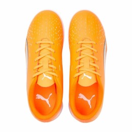 Chuteiras Infantis Puma Ultra Play It Laranja Homem