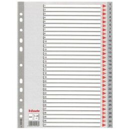 Esselte|Espaçadores Esselte 1-31 Numerado Cinzento A4 31 Folhas (10 Unidades)