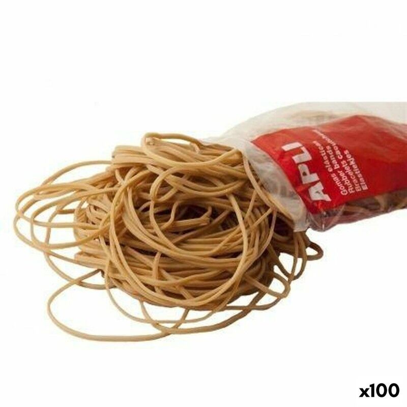 Apli|Tiras elásticas Apli Castanho Ø 8 cm (100 Unidades) Apli|Tiras elásticas Apli Castanho Ø 8 cm (100 Unidades)