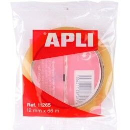 Apli|Fita Adesiva Apli Transparente 12 mm 66 m (36 Unidades)