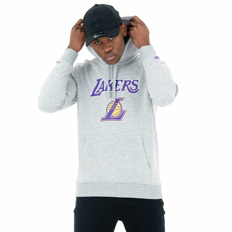 Polar com Capuz Unissexo New Era LA Lakers Cinzento