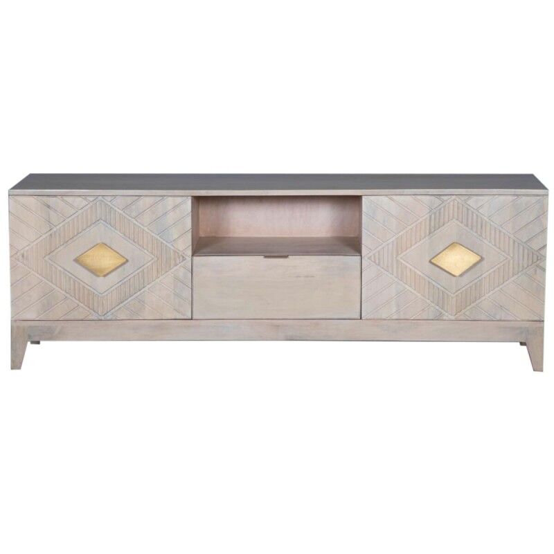 DKD Home Decor|Móvel de TV DKD Home Decor Bege Metal Madeira de mangueira 175 x 40 x 60 cm DKD Home Decor|Móvel de TV DKD Home Decor Bege Metal Madeira de mangueira 175 x 40 x 60 cm