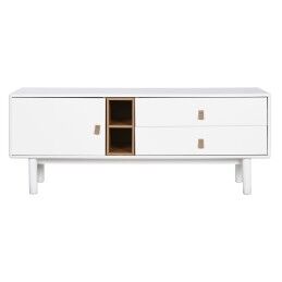 Home ESPRIT|Móvel de TV Home ESPRIT Branco Natural Polipropileno Madeira MDF 140 x 40 x 55 cm
