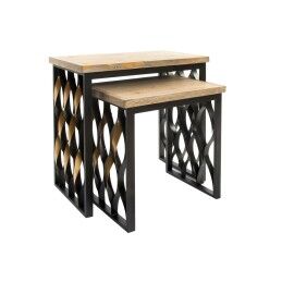 Home ESPRIT|Conjunto de 2 mesas Home ESPRIT Madeira Metal 64 x 34 x 65 cm