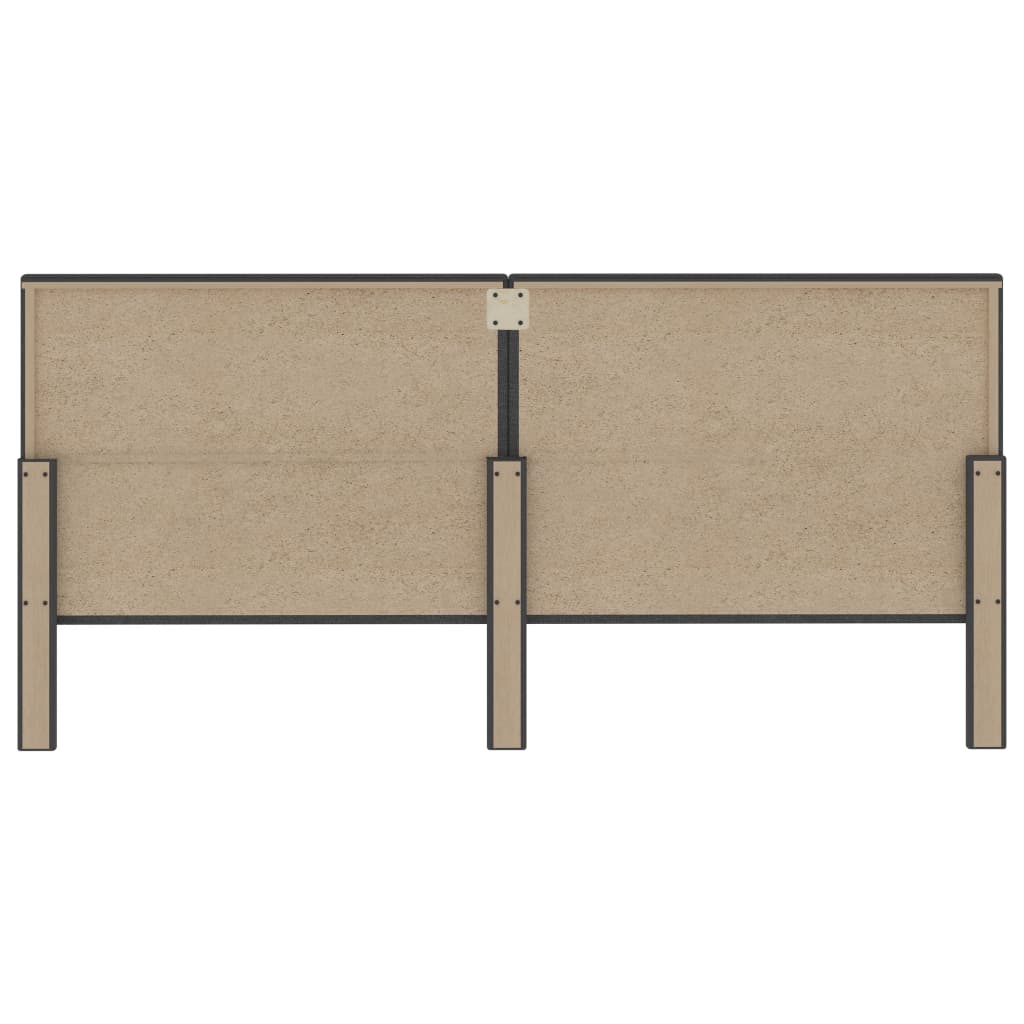 vidaXL Cabeceira de cama acolchoada 200x200 cm tecido cinzento-escuro