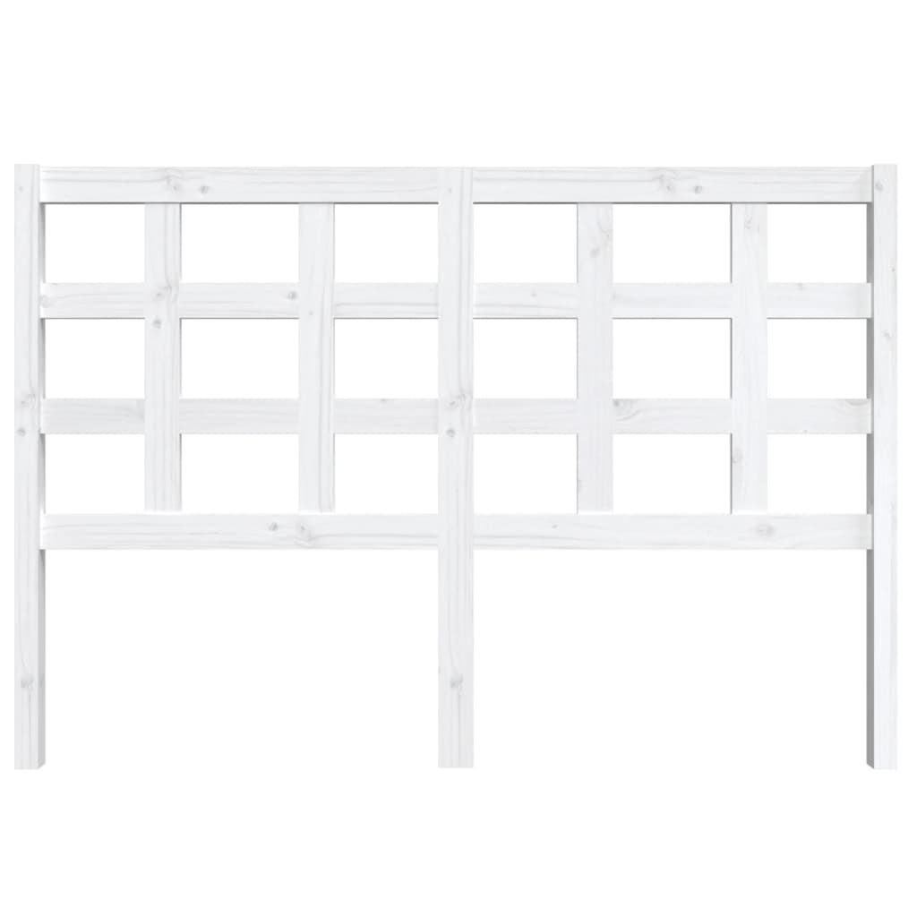 vidaXL Cabeceira de cama 145,5x4x100 cm madeira de pinho maciça branco