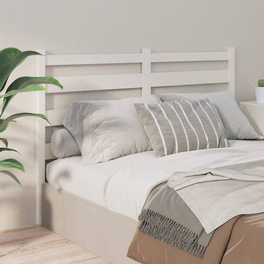 vidaXL Cabeceira de cama 166x4x100 cm pinho maciço branco