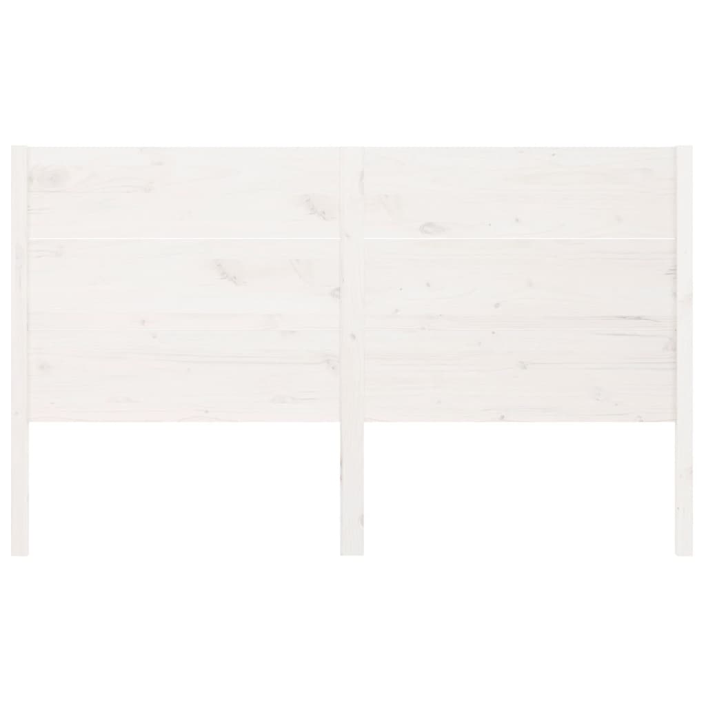 vidaXL Cabeceira de cama 141x4x100 cm pinho maciço branco